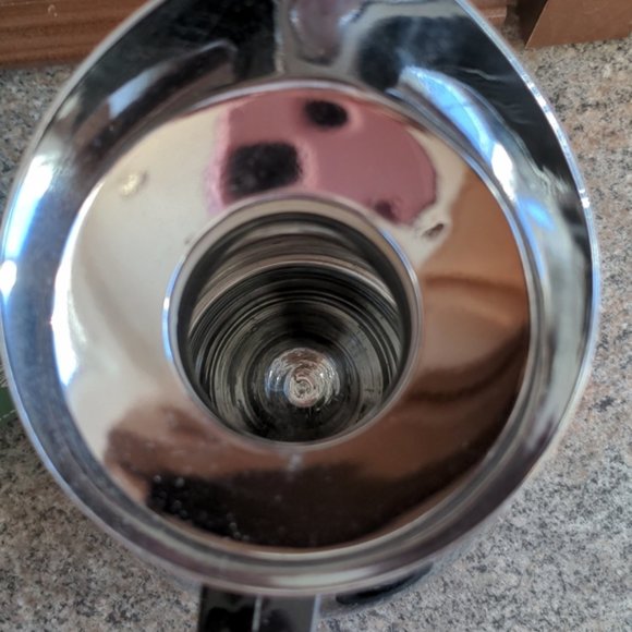 Vintage Riviera Insulated Chrome Pitcher 1 Quart Never Used Original Box - Picture 10 of 14